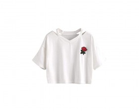 Women Solid Crop T-Shirt