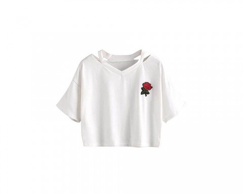 Women Solid Crop T-Shirt